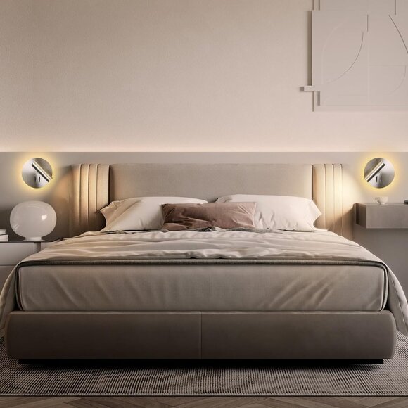 Wall Mount Reading Light Beside Night Wall Lamp Hardwired Sconce Switch - Picture 6 of 8